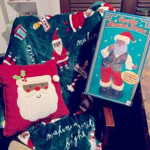 Santa Claus Home Decor 2pc Bundle